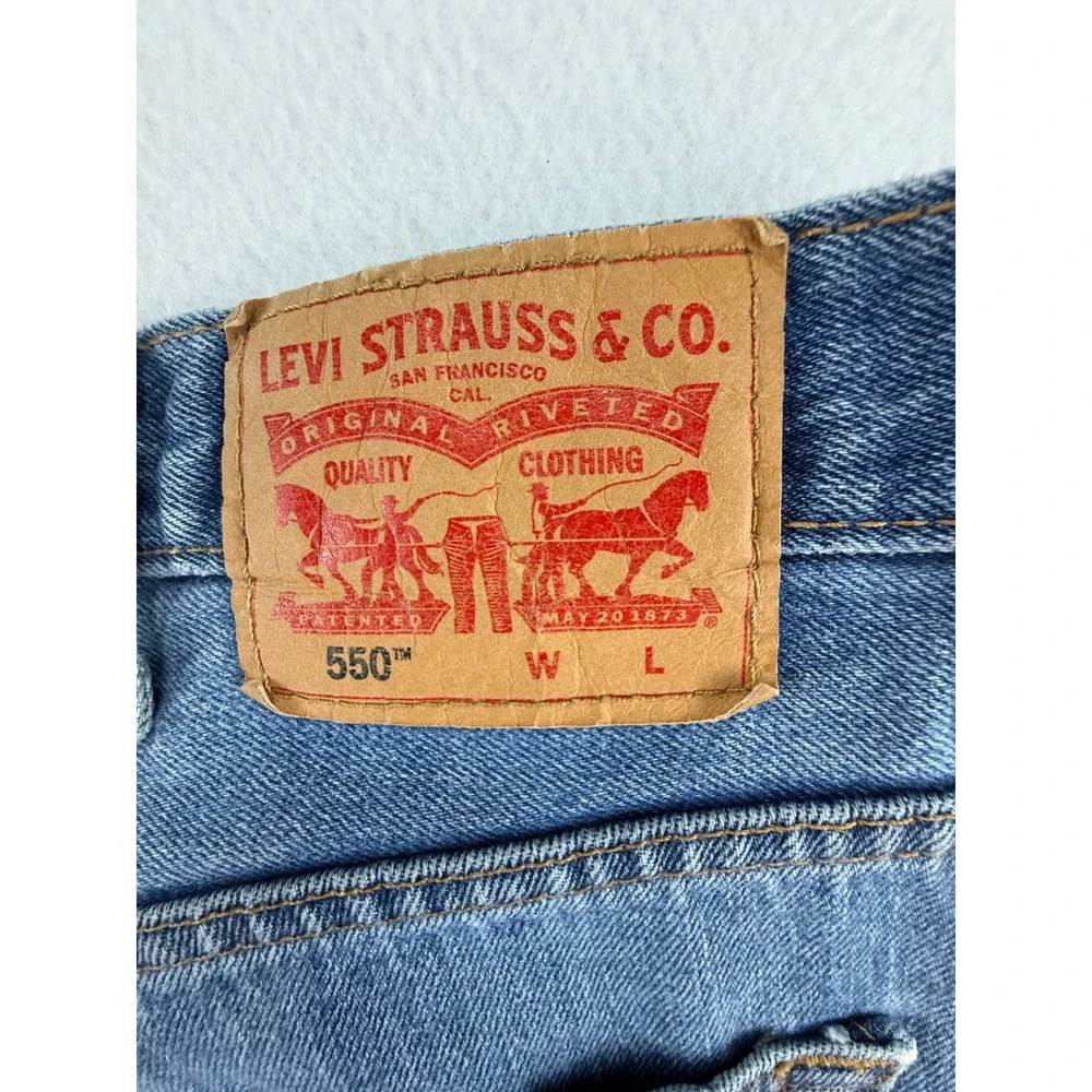 Levi's 550 Relaxed Fit Jeans Mens 42x26 Blue Denim Tapered Leg Medium Wash
